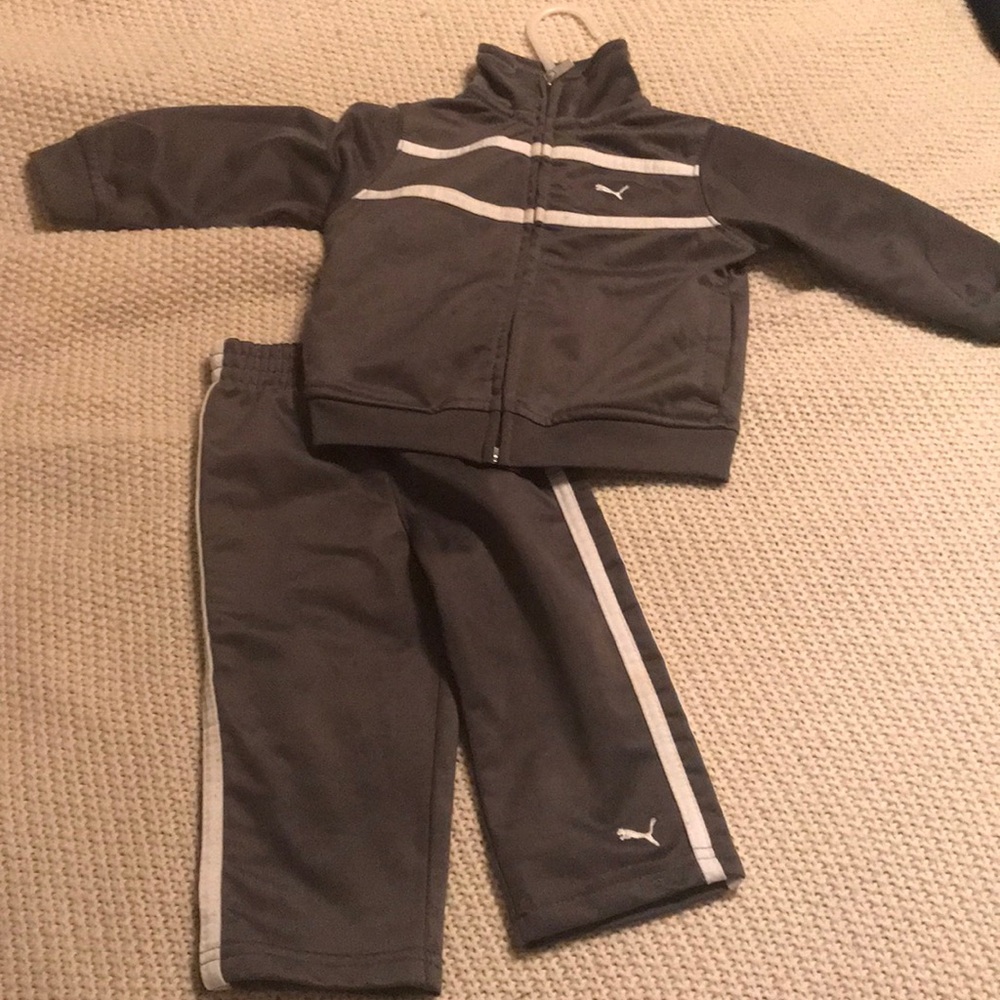 Gray Puma track suit